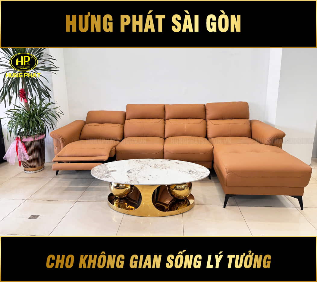 ghế sofa góc thư giãn da bò 2316