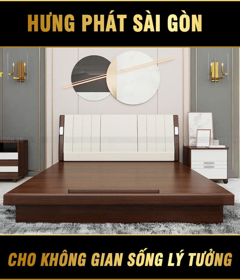 giường ngủ gỗ cao cấp bm-157-snk18