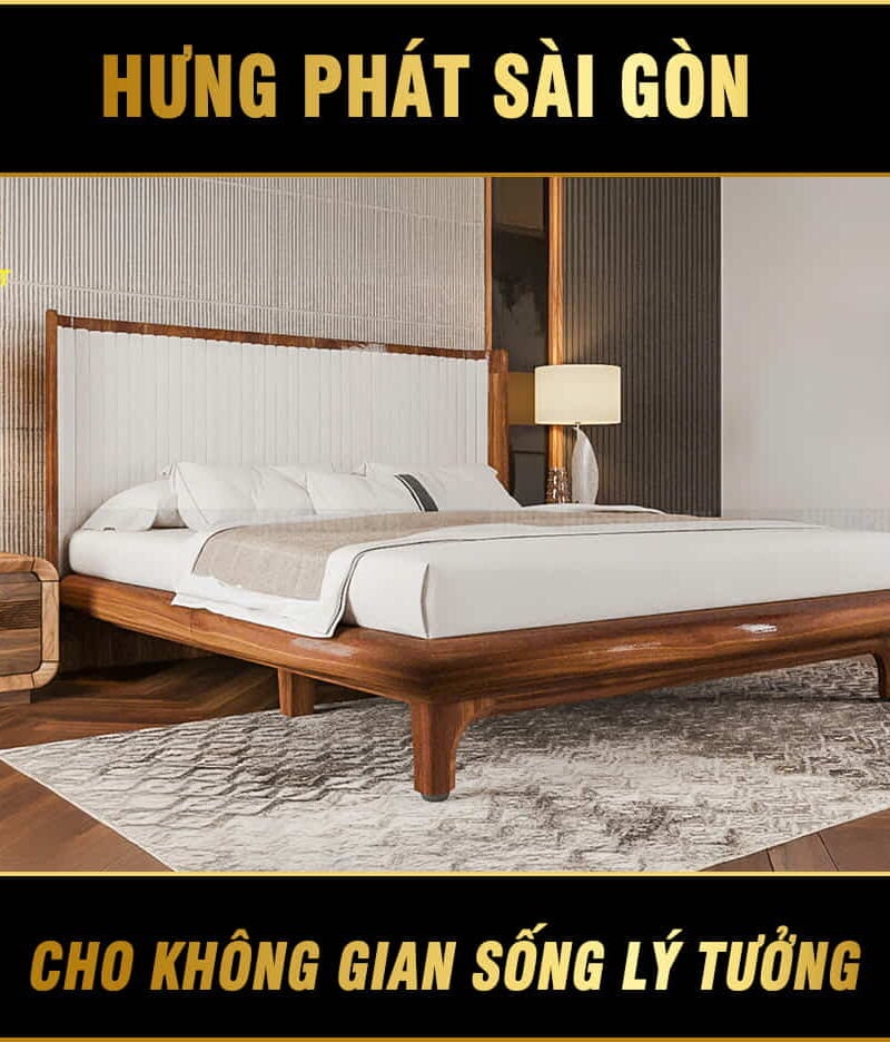 giường ngủ gỗ tự nhiên cao cấp bm-tn-2406