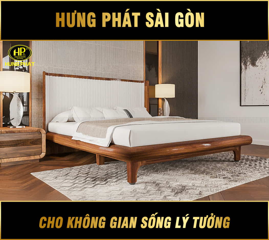 giường ngủ gỗ tự nhiên cao cấp bm-tn-2406