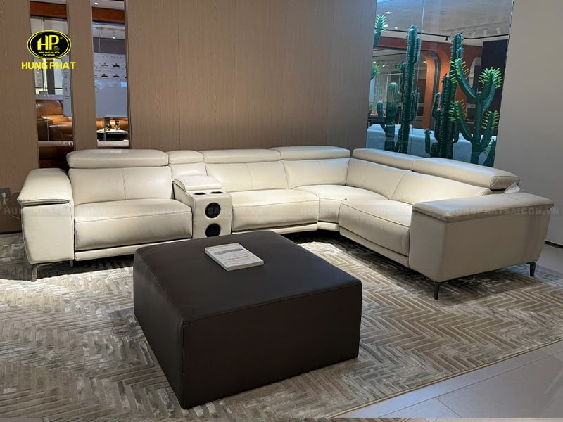 sofa da bò ý nhập khẩu cao cấp U51203M
