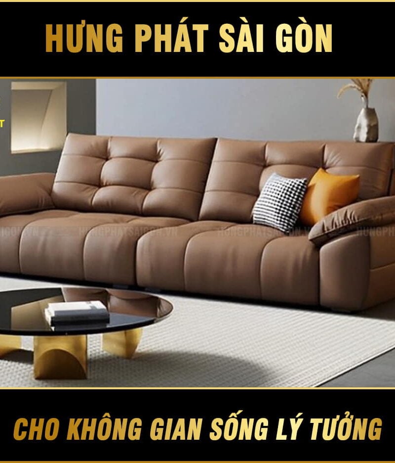 sofa da phòng khách h-341