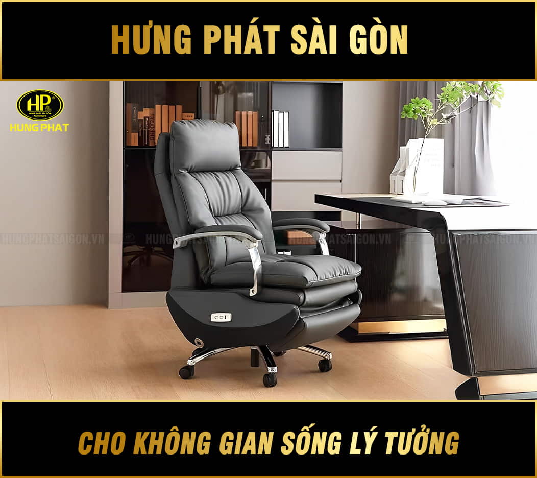 ghế làm việc giám đốc da bò chỉnh điện mt-01