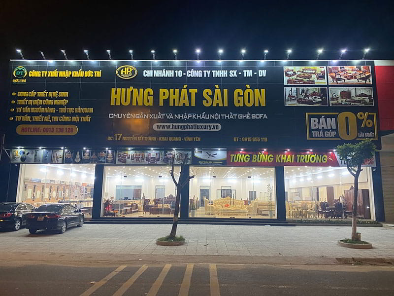 showroom nội thất hưng phát sài gòn vĩnh phúc