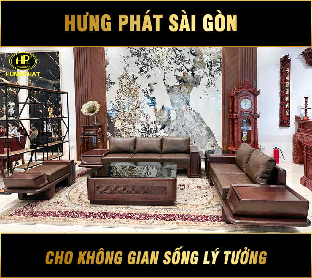 bộ sofa gỗ sồi nhập khẩu nga sv-019