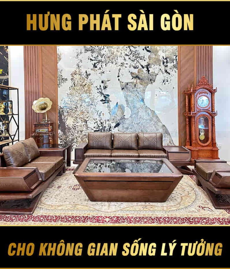 bộ sofa gỗ sồi nhập khẩu nga sv-033