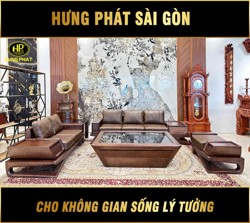 bộ sofa gỗ sồi nhập khẩu nga sv-033