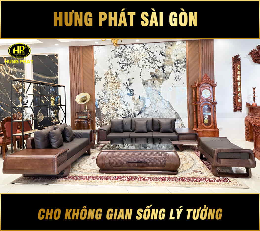 bộ sofa gỗ sồi nhập khẩu nga sv-034