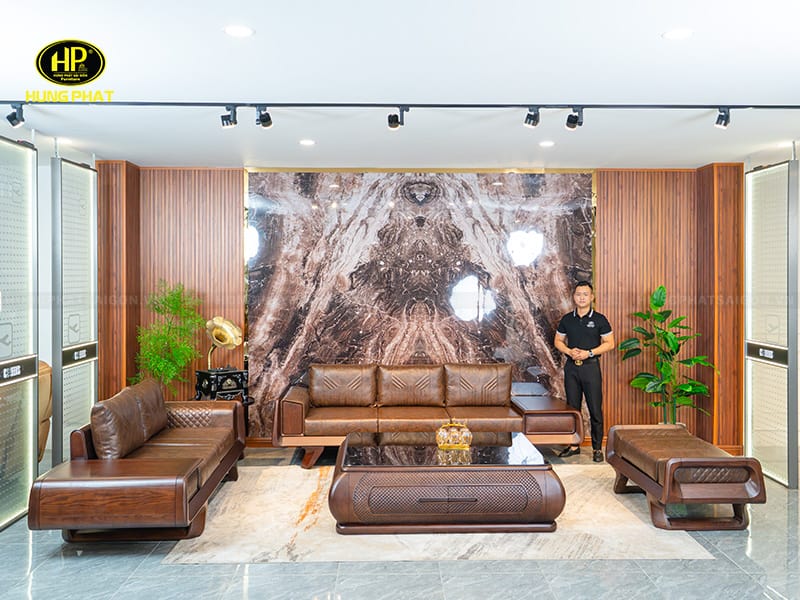bộ sofa gỗ sồi phong cách hiện đại sv-034