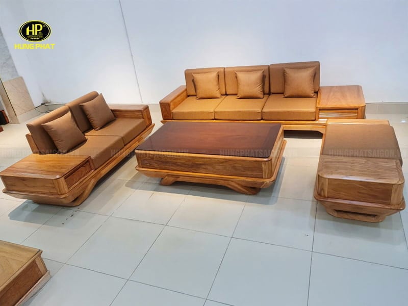 bộ sofa văng gỗ gõ đỏ