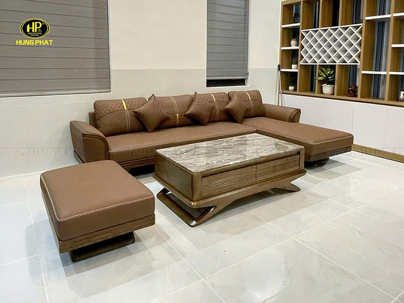 ghế sofa góc L tiết kiệm diện tích