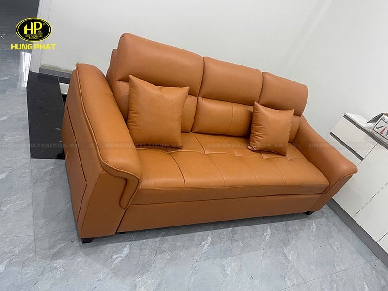hình thực tế ghế sofa da simili gd-39