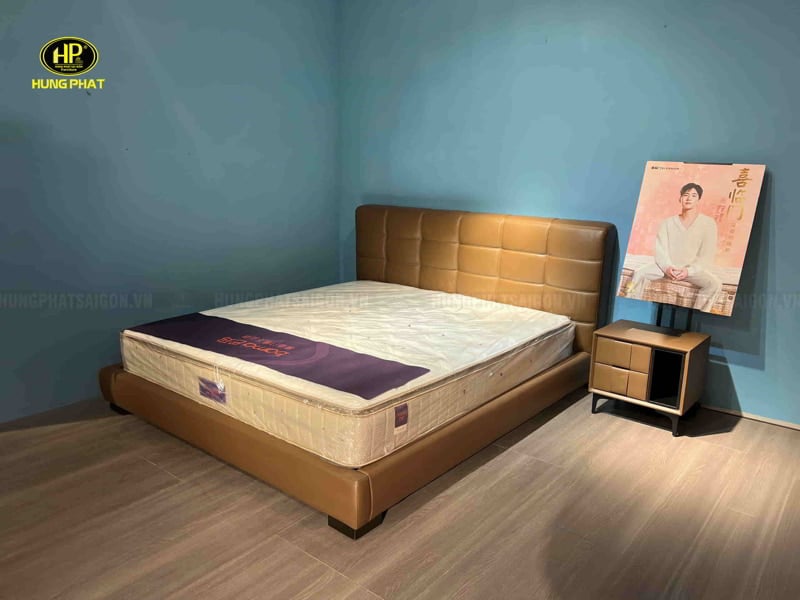 mẫu giường ngủ bọc da gd-90