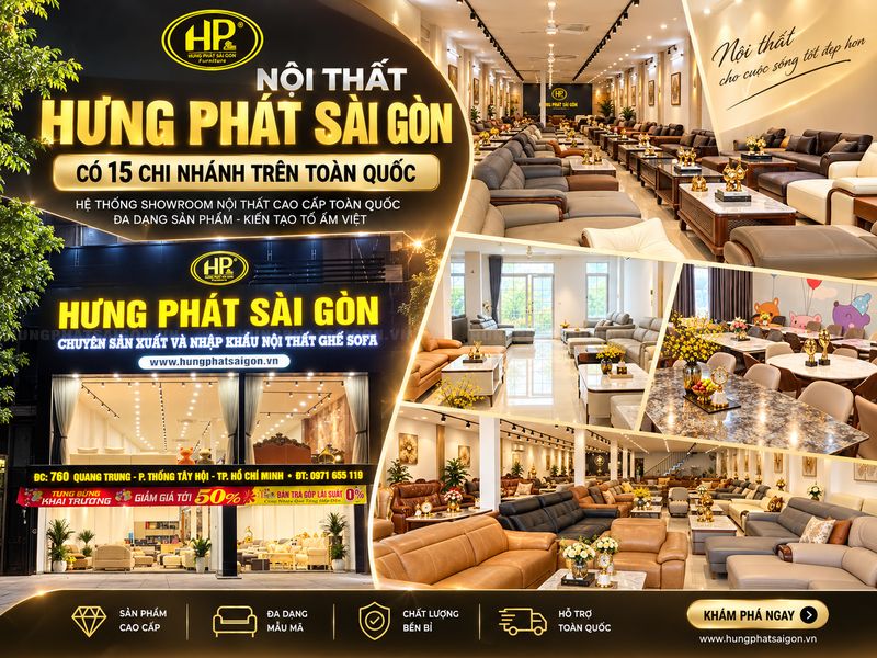 hưng phát sài gòn có 15 chi nhánh