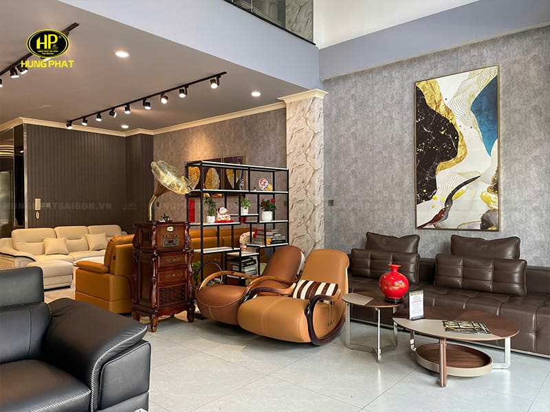 sofa biệt thự phối cùng các đồ nội thất khác