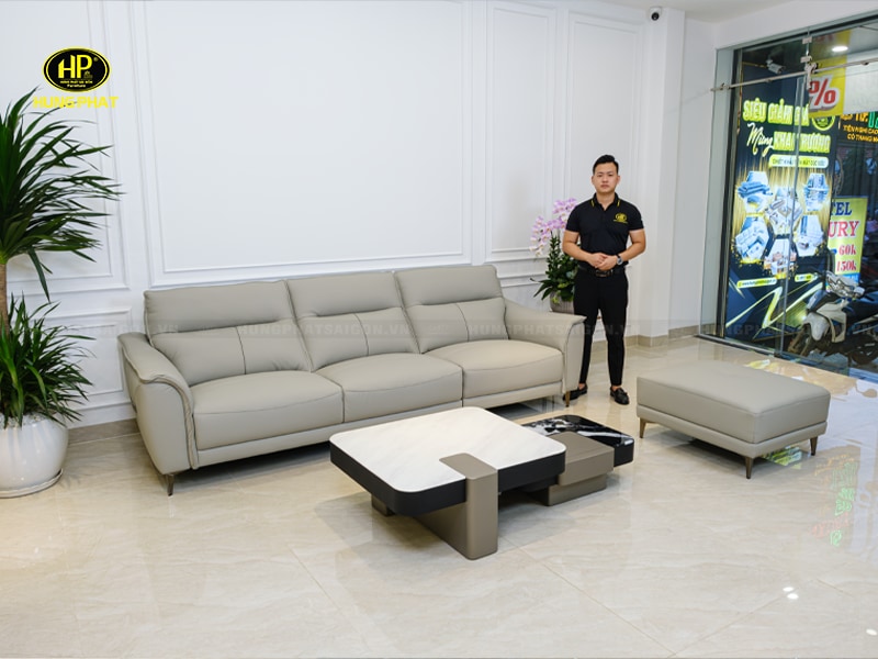 sofa da bò ý nhập khẩu p8316a