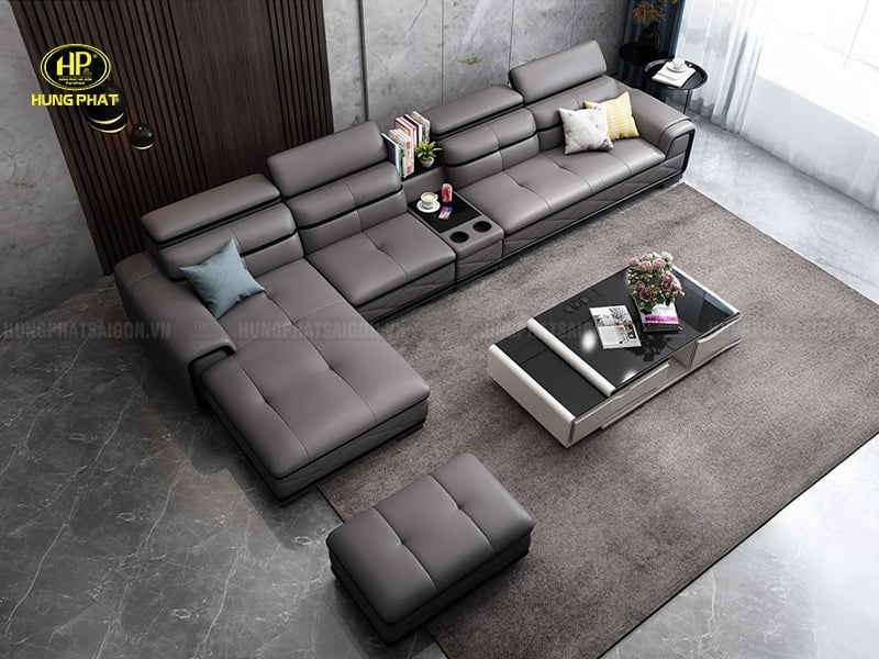 sofa dài 3m5 tạo điểm nhấn bề thế cho không gian