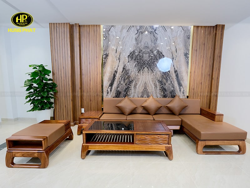 sofa gỗ chân quỳ hs-05