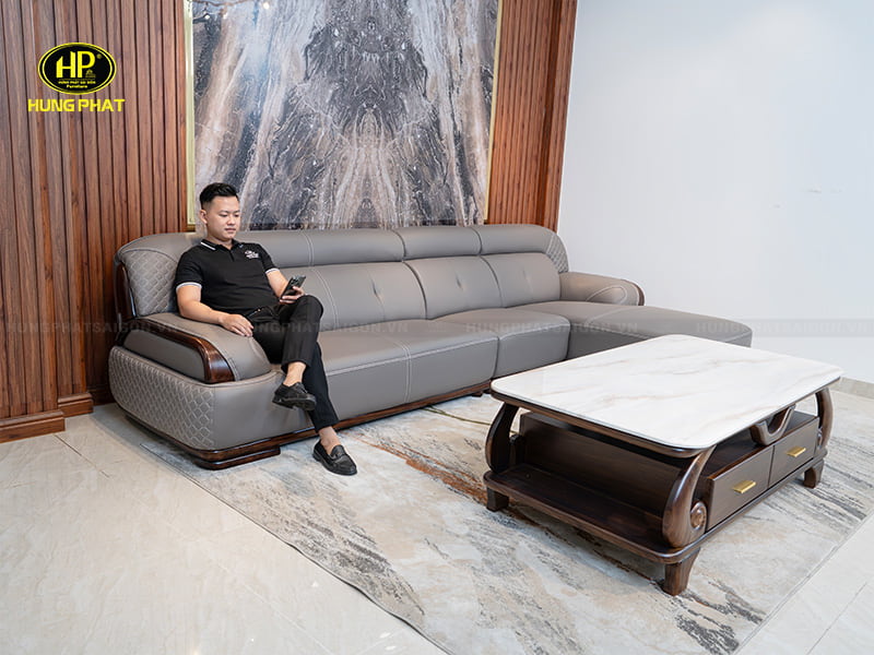 sofa gỗ mun nhập khẩu wj-212
