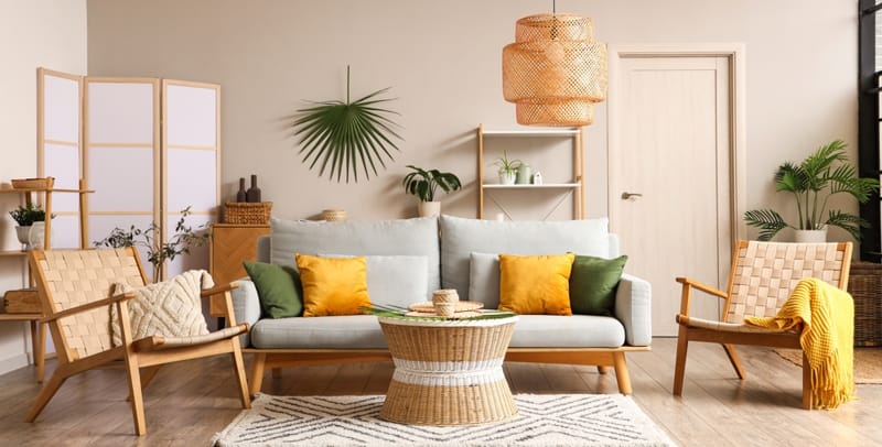 sofa gỗ phong cách scandinavian