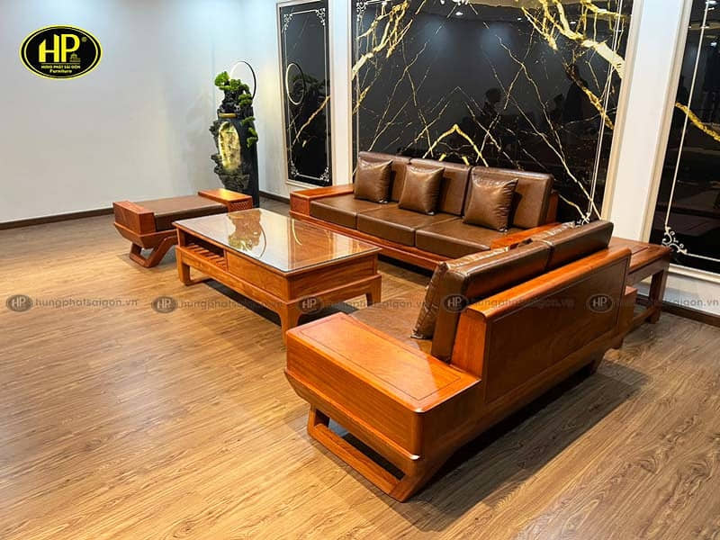 sofa phòng khách gỗ hương đá