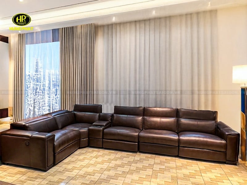 sofa thư giãn da bò ý nhập khẩu u57021m