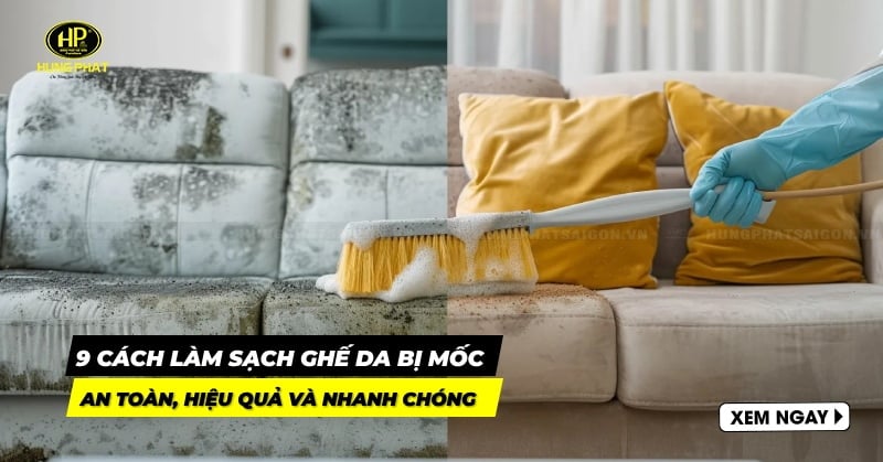 9 cách làm sạch ghế da bị mốc hiệu quả, an toàn tại nhà trong 5 phút