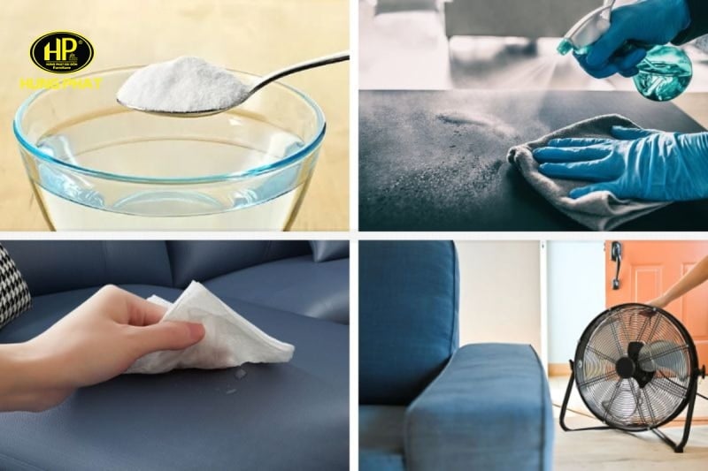 làm sạch sopha bằng baking soda