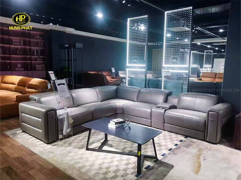 sofa da bò ý chỉnh điện nhập khẩu u80331m