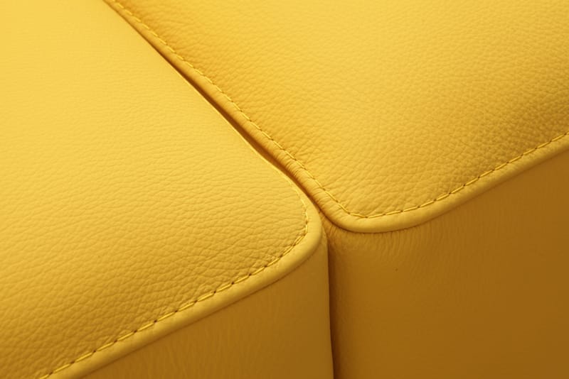 sofa da màu vàng hiện đại tinh tế