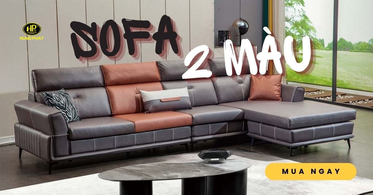 sofa 2 màu