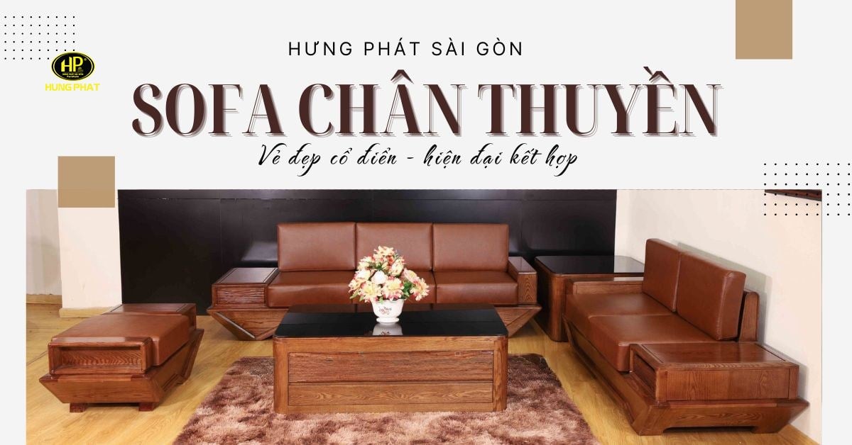 sofa chân thuyền