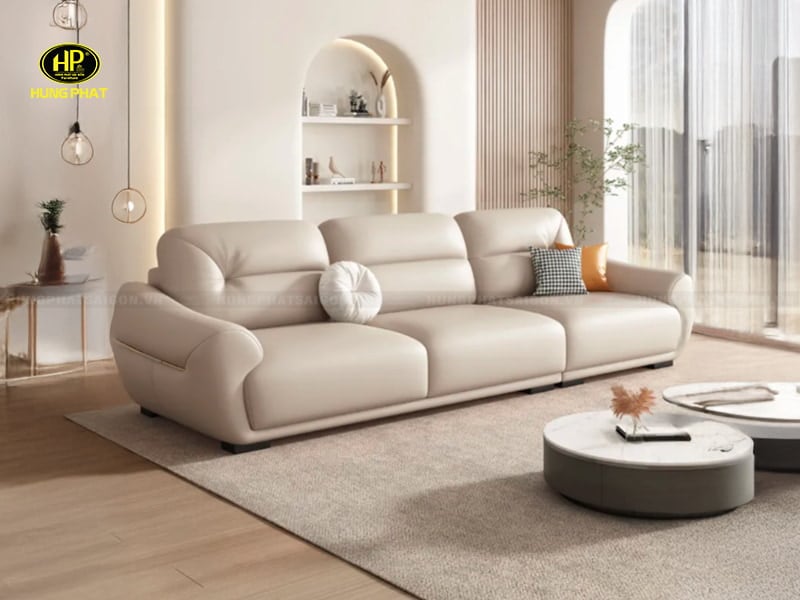 sofa da dáng băng H-131