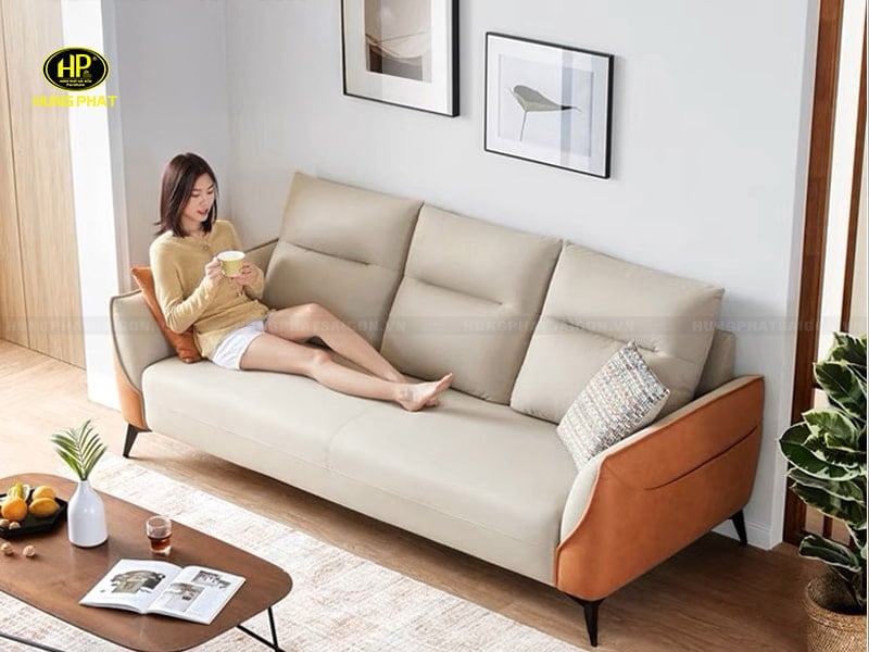 sofa da tinh tế H-127