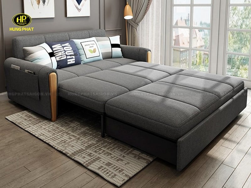 sofa kéo ra thành giường vải nỉ gk-805