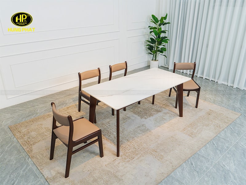 bàn ăn mặt đá sang trọng dg-06