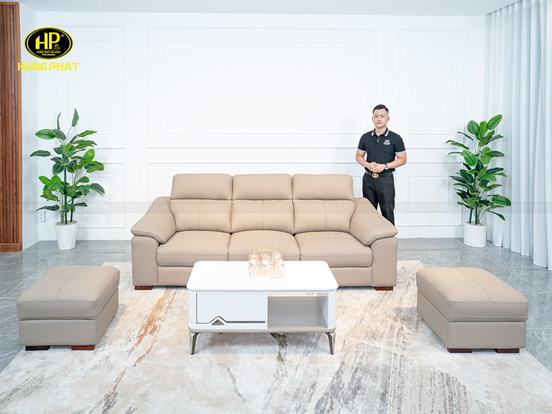 bộ sofa hd-9076p thực tế tại showroom hưng phát sài gòn