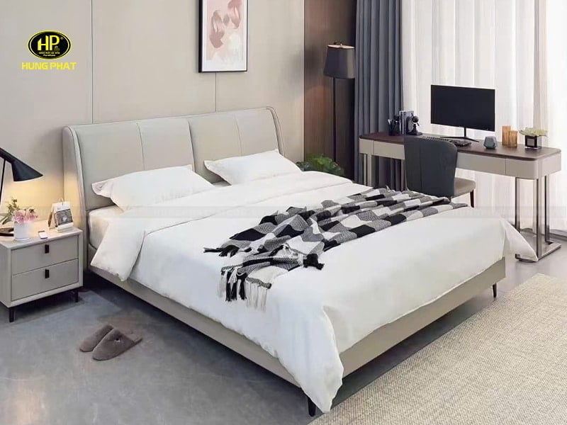 giường ngủ bọc da bò hiện đại 2548