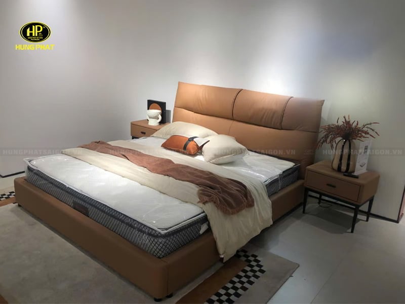 giường ngủ massage da bò 705