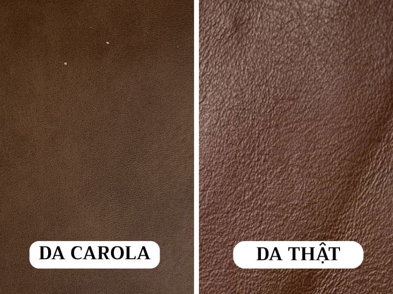 so sánh da carola và da thật