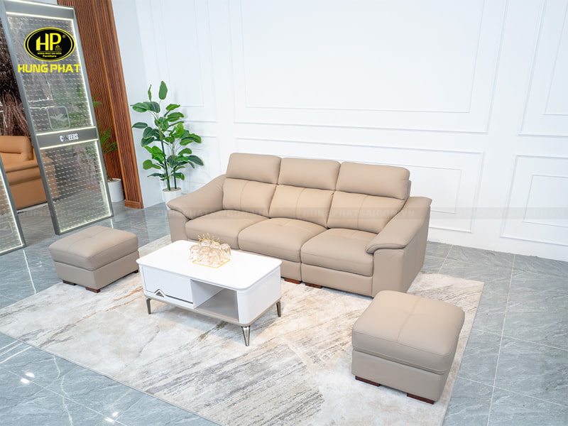 sofa da pandora hd-9076p chụp tại xưởng