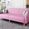 sofa giường màu hồng g-51