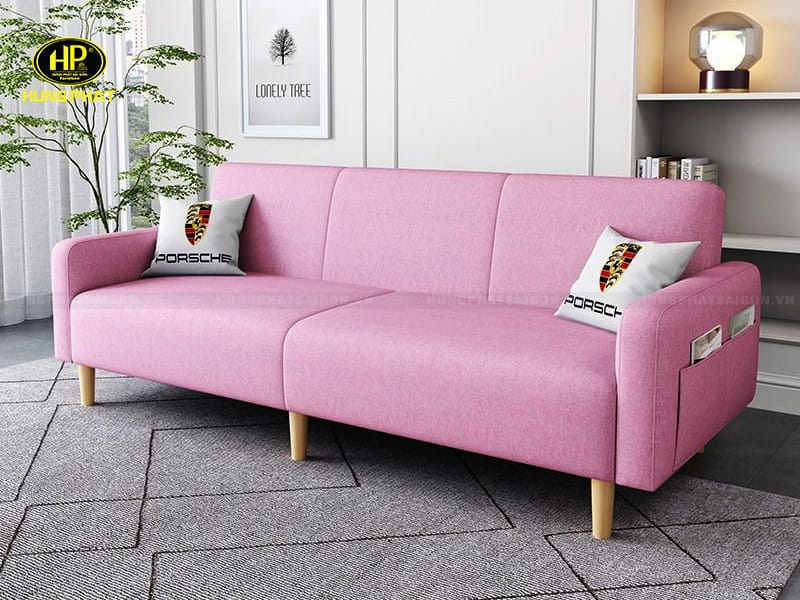 sofa giường màu hồng g-51