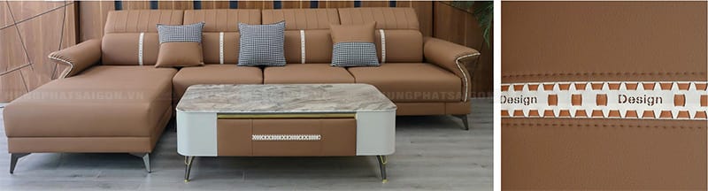 bàn trà sofa da microfiber vt-214a