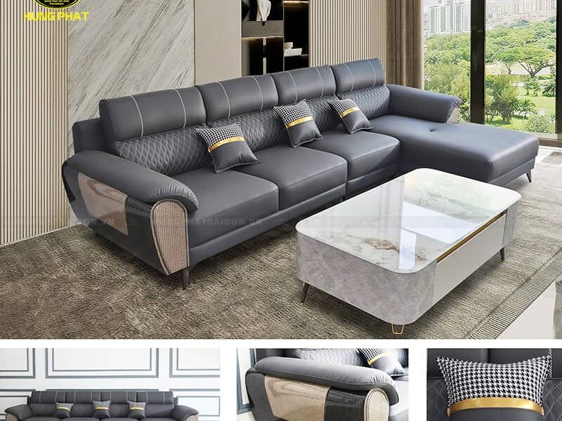 bộ ghế sofa da microfiber vt-605a