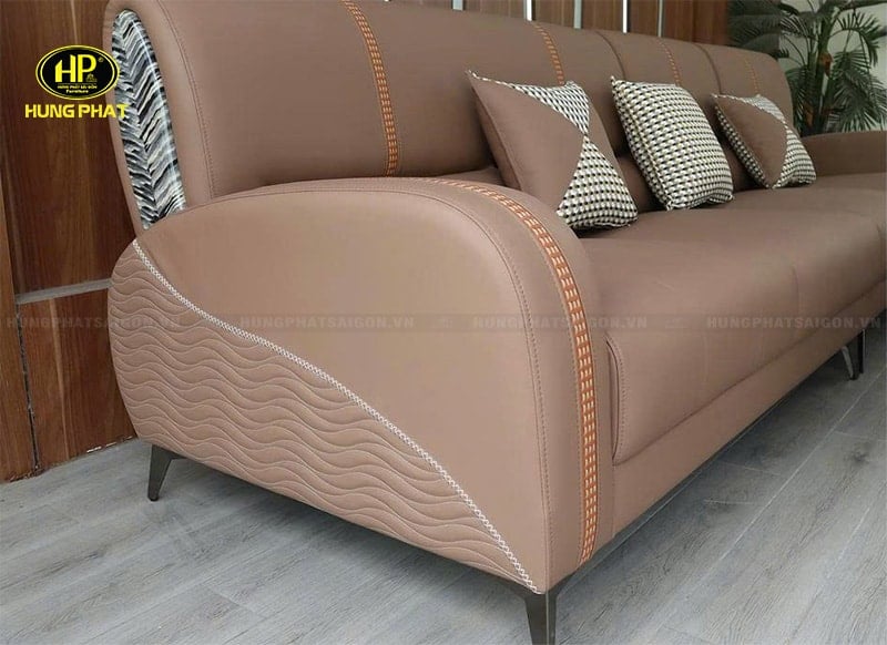 cận cảnh sô pha da microfiber vt-210a
