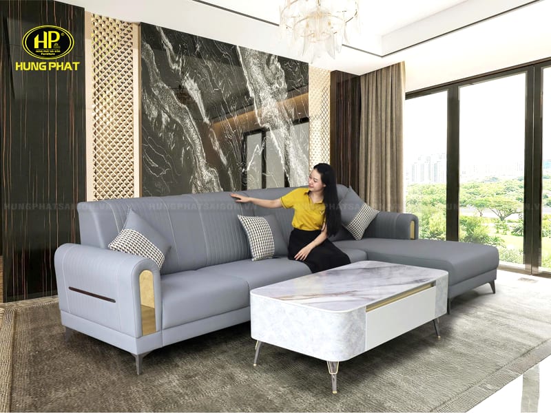 sofa da microfiber bền bỉ vt-207a