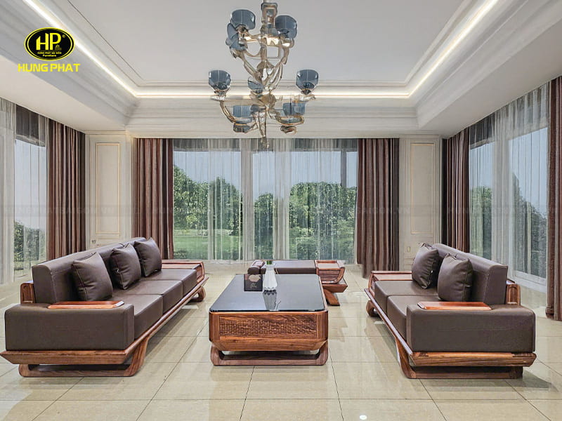 sofa gỗ hương xám hh-032x