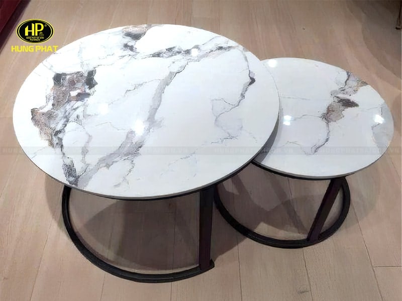 bàn sofa mặt đá đôi vân mây sy603