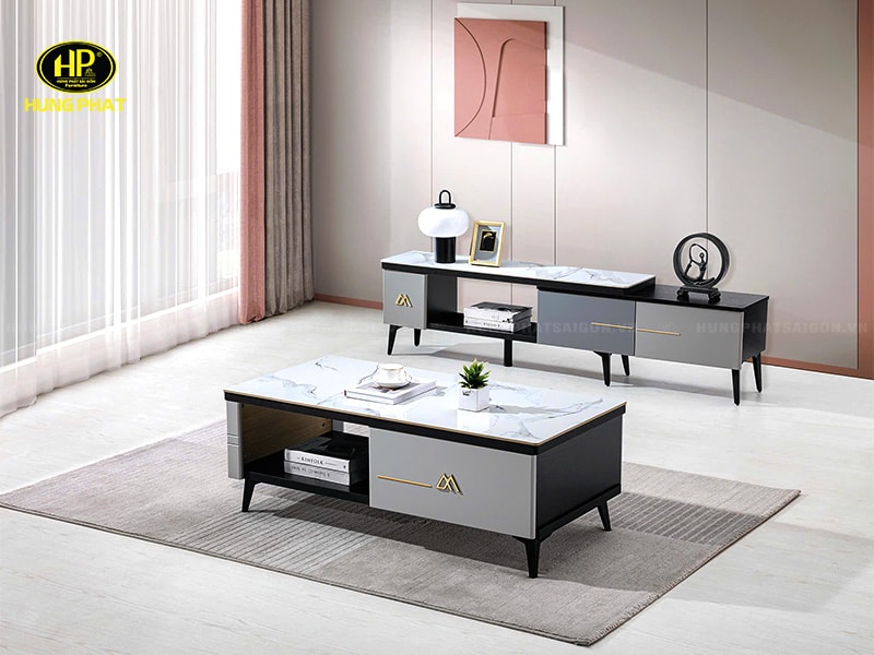 bàn trà sofa mặt đá chữ nhật bt-92